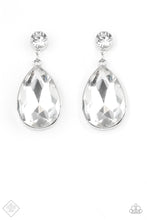 Load image into Gallery viewer, Debutante Dazzle White Earring Paparazzi Accessories