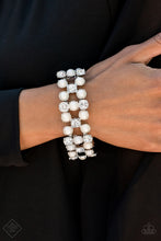 Load image into Gallery viewer, Diamonds and Debutantes Rhinestone Pearl Bracelet Paparazzi Accessories