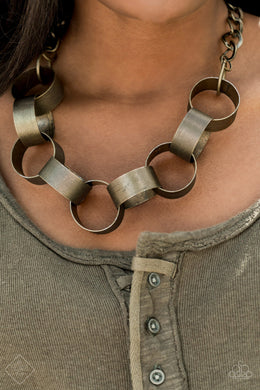 Big Hit Brass Necklace Paparazzi Accessories