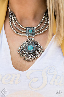 Santa Fe Solstice Blue Stone Neckace Paparazzi Accessories