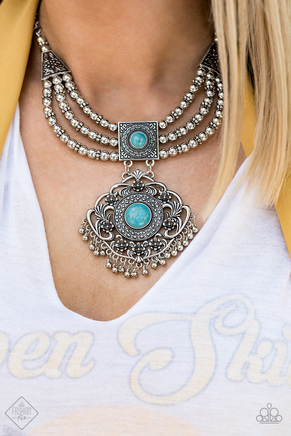 Santa Fe Solstice Blue Stone Neckace Paparazzi Accessories