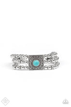 Load image into Gallery viewer, Solstice Soul Blue Stone Stretchy Bracelet Paparazzi Accessories