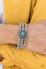 Load image into Gallery viewer, Solstice Soul Blue Stone Stretchy Bracelet Paparazzi Accessories