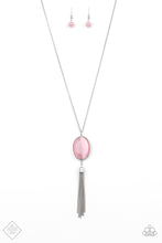 Load image into Gallery viewer, Tasseled Tranquility Pink Moonstone Necklace Paparazzi Accessories