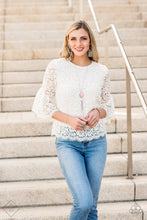 Load image into Gallery viewer, Tasseled Tranquility Pink Moonstone Necklace Paparazzi Accessories