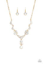 Load image into Gallery viewer, Inner Light - Gold Rhinestone Necklace Paparazzi Accessories