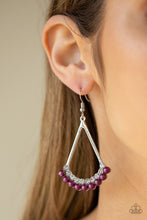 Load image into Gallery viewer, Top to Bottom - Purple Earrings Paparazzi Accessories