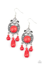 Load image into Gallery viewer, Stone Bliss - Red Stone Earring Paparazzi Accessories