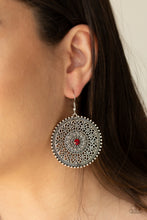 Load image into Gallery viewer, Wheel and Grace Red Earring Paparazzi Accessories