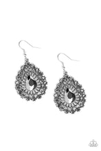 Load image into Gallery viewer, Insta Classic Silver Hematite Rhinestone Earring Paparazzi Accessories