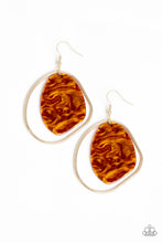 Load image into Gallery viewer, Haute Toddy Orange Acrylic Earring Paparazzi Accessories