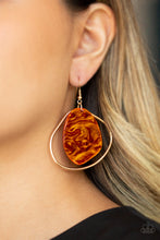 Load image into Gallery viewer, Haute Toddy Orange Acrylic Earring Paparazzi Accessories
