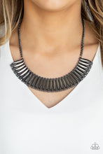 Load image into Gallery viewer, My Main MANE Black Gunmetal Necklace Paparazzi Accessories