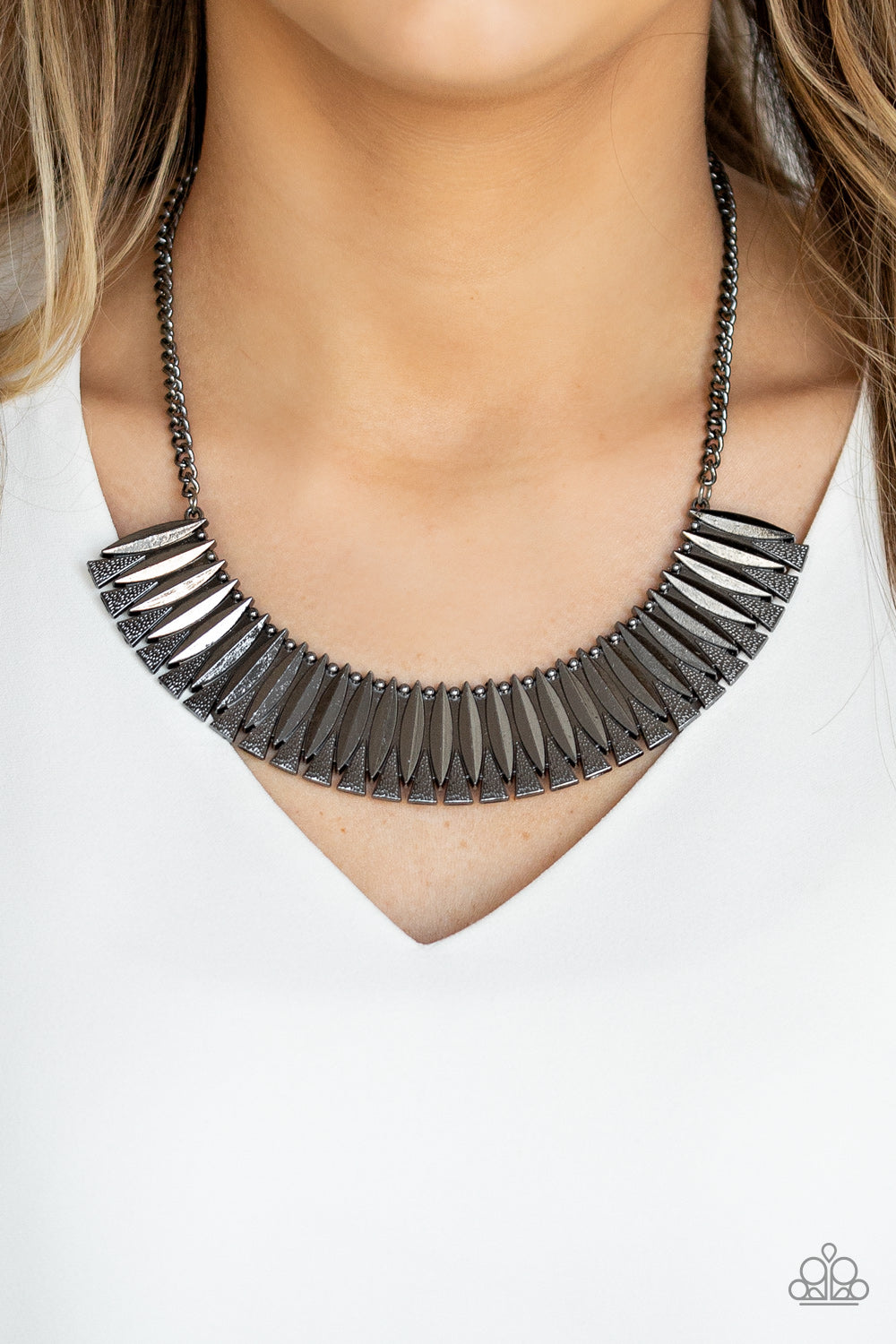 My Main MANE Black Gunmetal Necklace Paparazzi Accessories