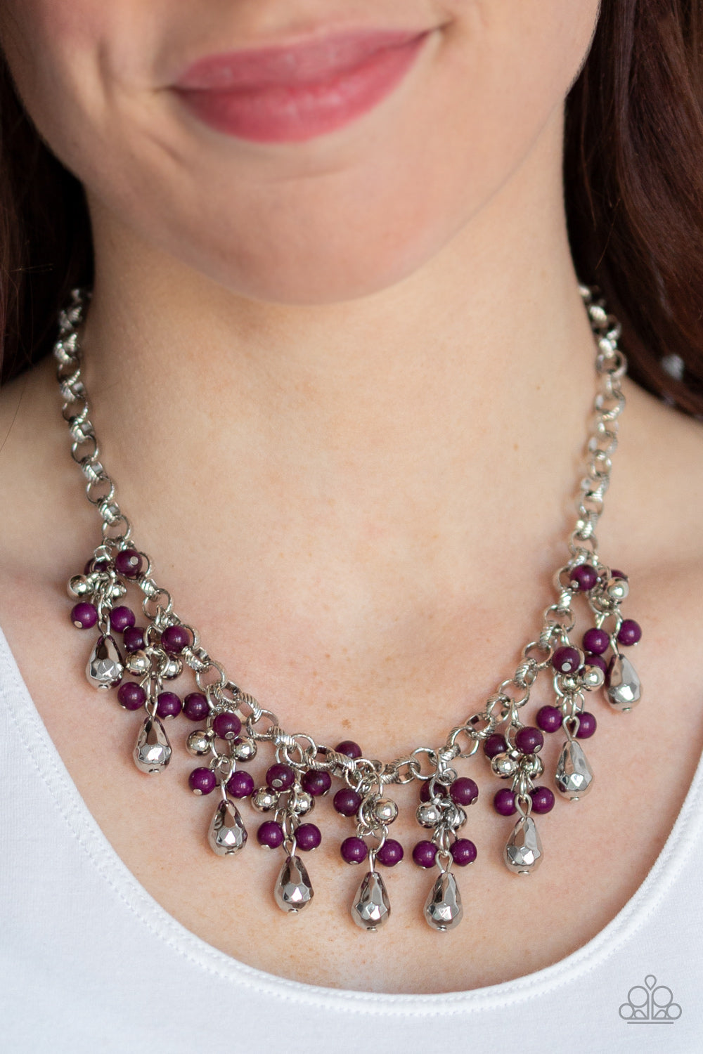Travelling Trendsetter Purple Necklace Paparazzi Accessories