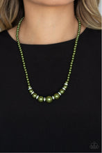 Load image into Gallery viewer, Soho Sweetheart Green Pearl Necklace Paparazzi Accessories