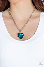 Load image into Gallery viewer, Flirtatiously Flashy Blue Gemstone Necklace Paparazzi Accessories