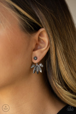Stunningly Striking Black Jacket Earring Paparazzi Accessories