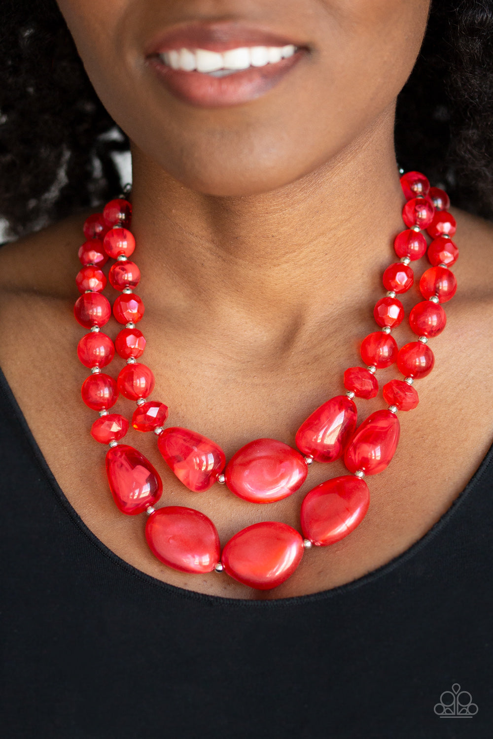 Beach Glam - Red Necklace Paparazzi Accessories