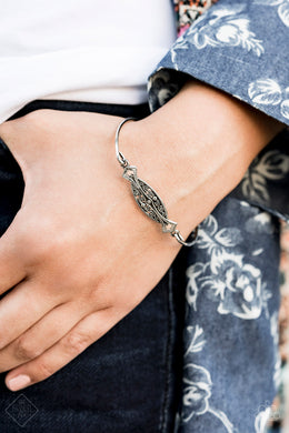 Exquisitely Empress Silver Bangle Bracelet Paparazzi Accessories