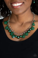 Load image into Gallery viewer, Pacific Posh Green Pearl Necklace Paparazzi Accessories