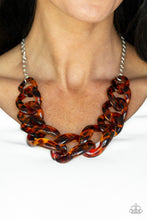 Load image into Gallery viewer, Red Haute Mama Brown Acrylic Necklace Paparazzi Accessories