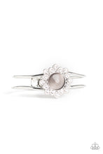 Load image into Gallery viewer, Palace Dream Silver Cat&#39;s Eye Hinge Bracelet Paparazzi Accessories