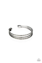 Load image into Gallery viewer, A Mean Gleam Black Cuff Bracelet Paparazzi Accessories