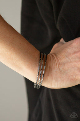 A Mean Gleam Black Cuff Bracelet Paparazzi Accessories
