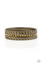 Load image into Gallery viewer, Glitzy Grunge - Brass Bracelet Paparazzi Accessories