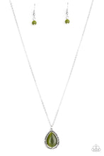 Load image into Gallery viewer, In Glow Spirits Green Cat&#39;s Eye Necklace Paparazzi Accessories