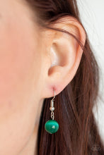 Load image into Gallery viewer, Glow and Tell Green Cat&#39;s Eye Necklace Paparazzi Accessories