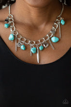 Load image into Gallery viewer, Southern Sweetheart Blue Necklace Paparazzi Accessories