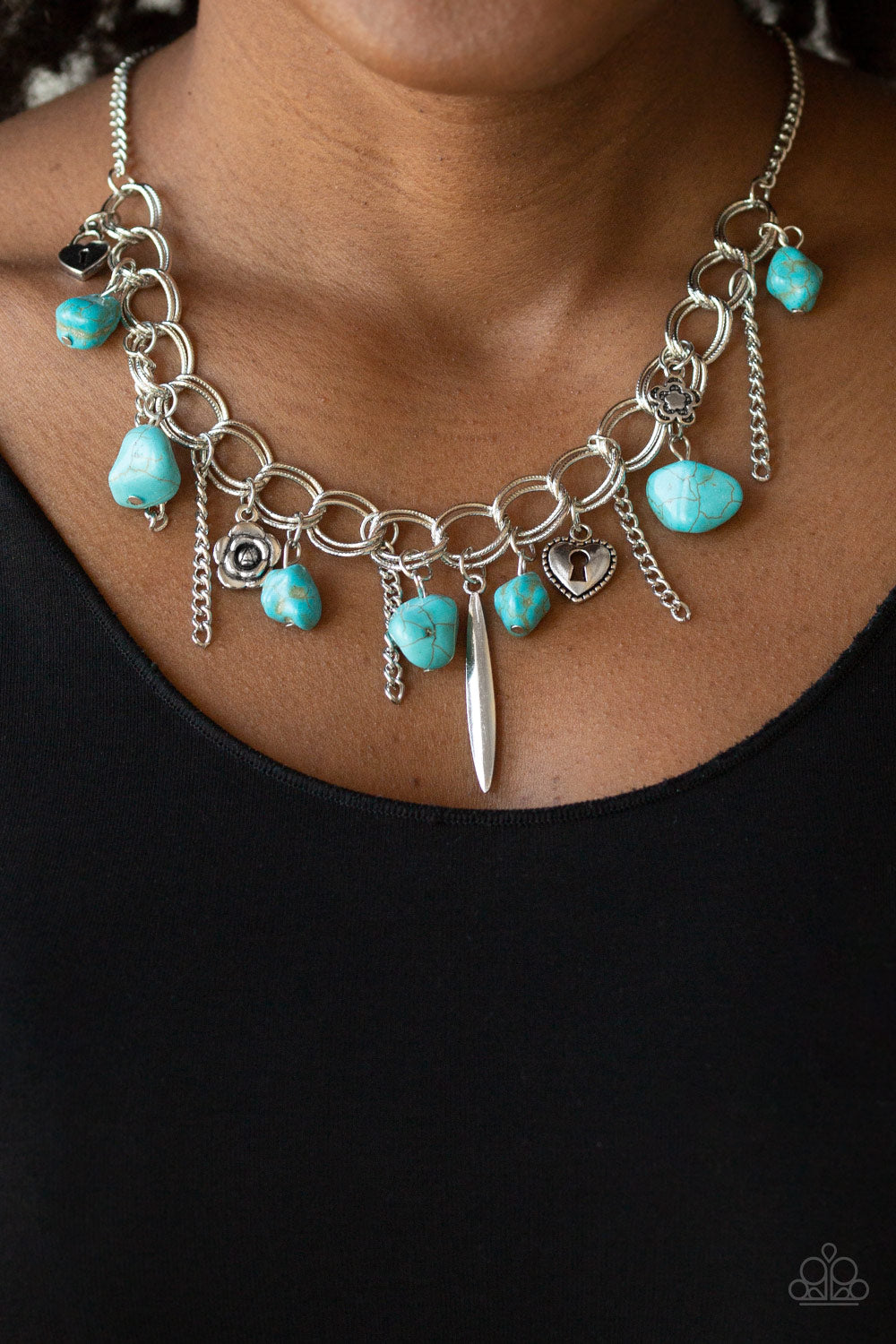 Southern Sweetheart Blue Necklace Paparazzi Accessories