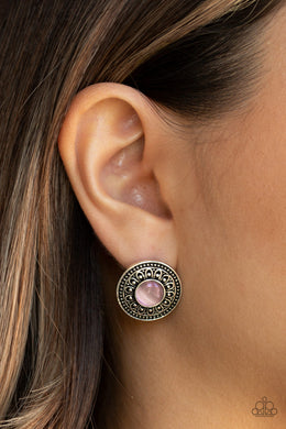 Fine Flora - Pink Earrings Paparazzi Accessories