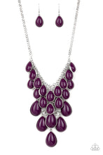 Load image into Gallery viewer, Shop Til You TEARDROP Purple Necklace Paparazzi Accessories