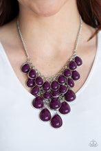 Load image into Gallery viewer, Shop Til You TEARDROP Purple Necklace Paparazzi Accessories