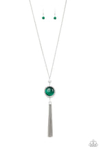 Load image into Gallery viewer, Sparkling Spectacle Green Cat&#39;s Eye Necklace Paparazzi Accessories