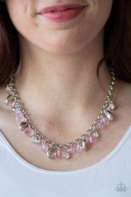 Downstage Dazzle - Pink Necklace Paparazzi Accessories