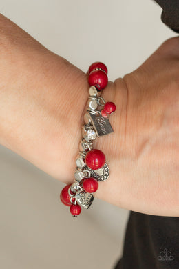 One True Love Red Charm Bracelet Paparazzi Accessories
