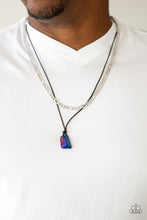 Load image into Gallery viewer, Lookin Slick Blue Urban Necklace Paparazzi Accessories