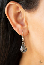 Load image into Gallery viewer, Debutante Drama - Silver Hematite Rhinestone Necklace Paparazzi Accessories