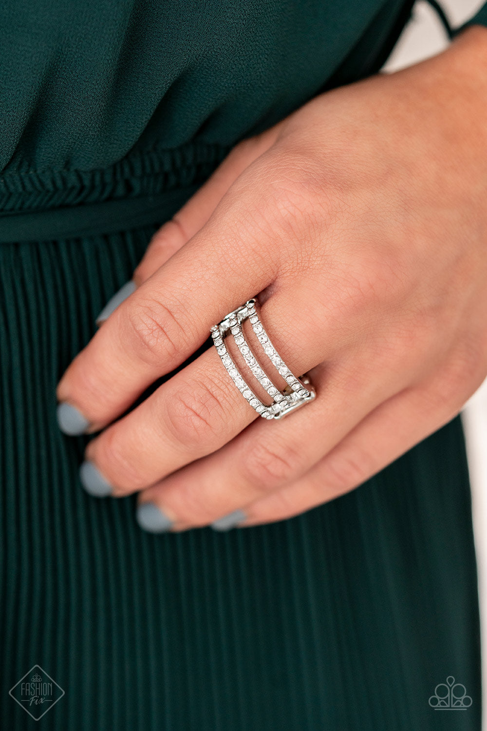 Seeking Shimmer White Ring Paparazzi Accessories