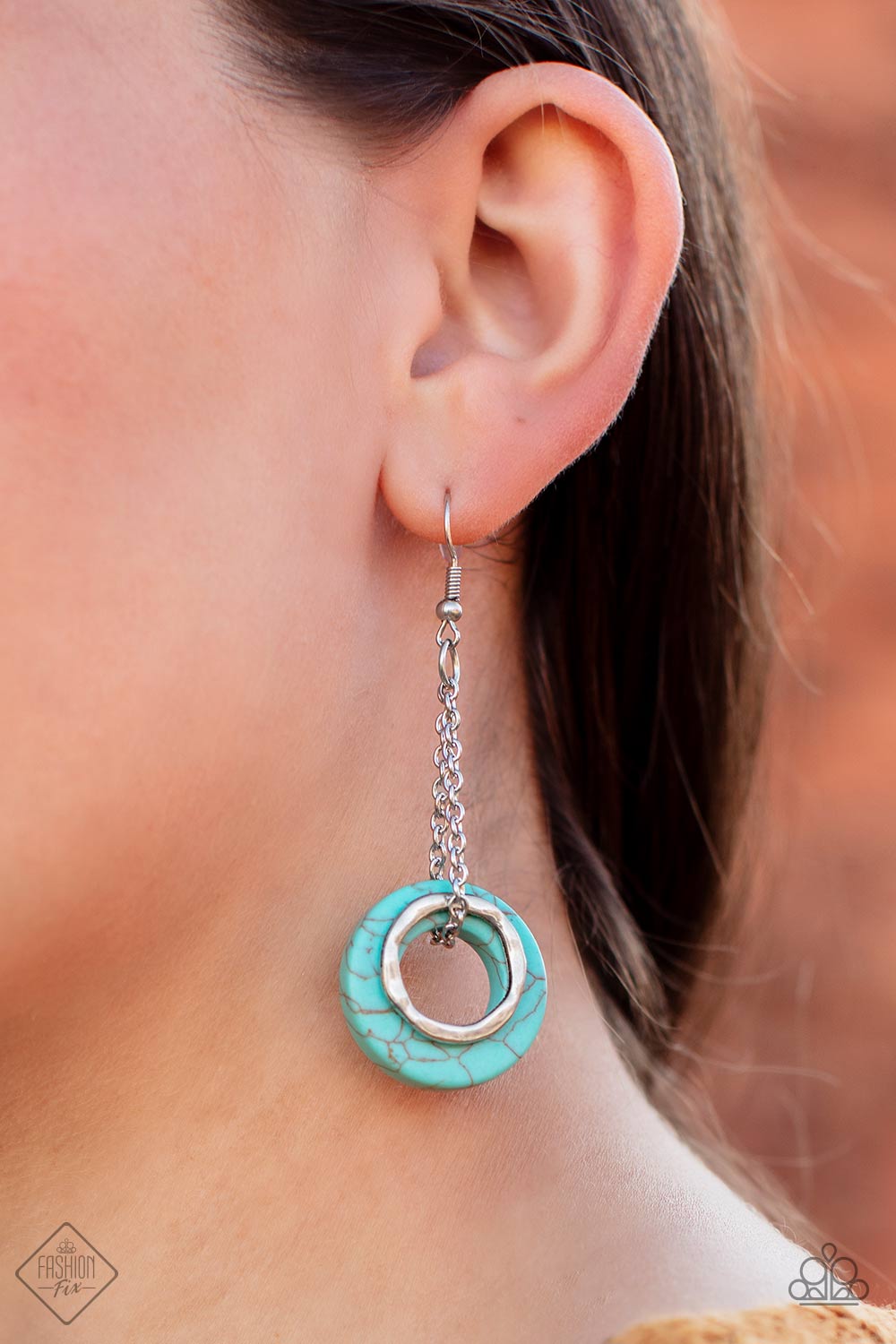 Mojave Oasis Blue Earring Paparazzi Accessories