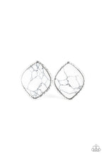 Load image into Gallery viewer, Marble Marvel - White  Stone Earring Paparazzi Accessories