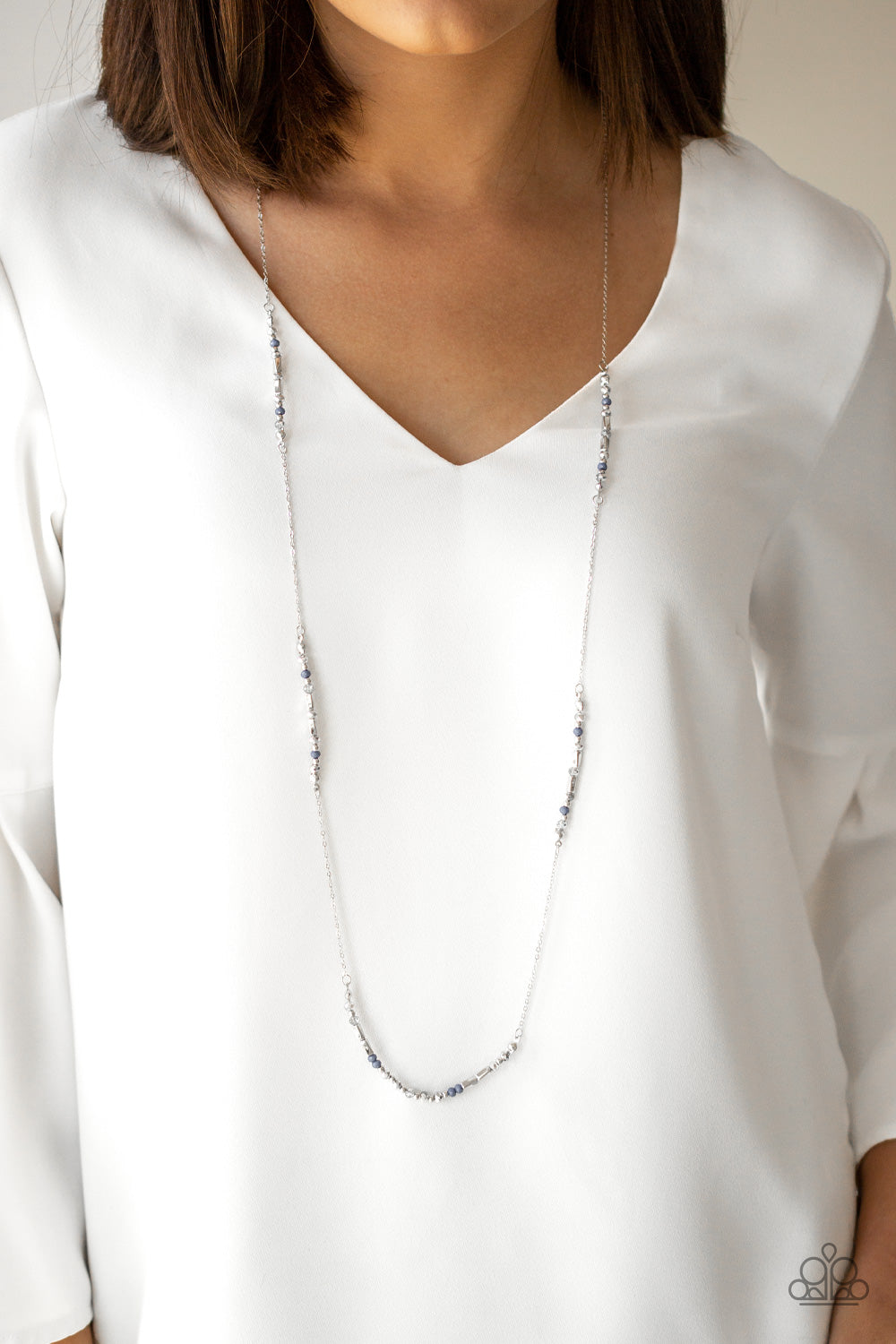 Mainstream Minimalist Blue Necklace Paparazzi Accessories
