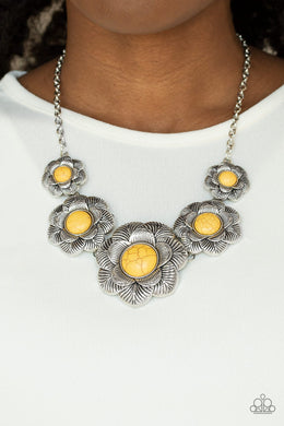Santa Fe Hills Yellow Necklace Paparazzi Accessories