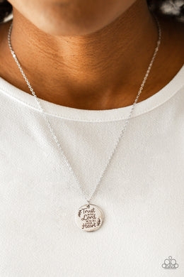 All You Need Is Trust Silver Necklace Paparazzi Accessories