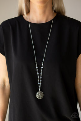 Everyday Enchantment - White Opal Rhinestone Necklace Paparazzi Accessories