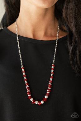 Stratosphere Sparkle - Red Necklace Paparazzi Accessories